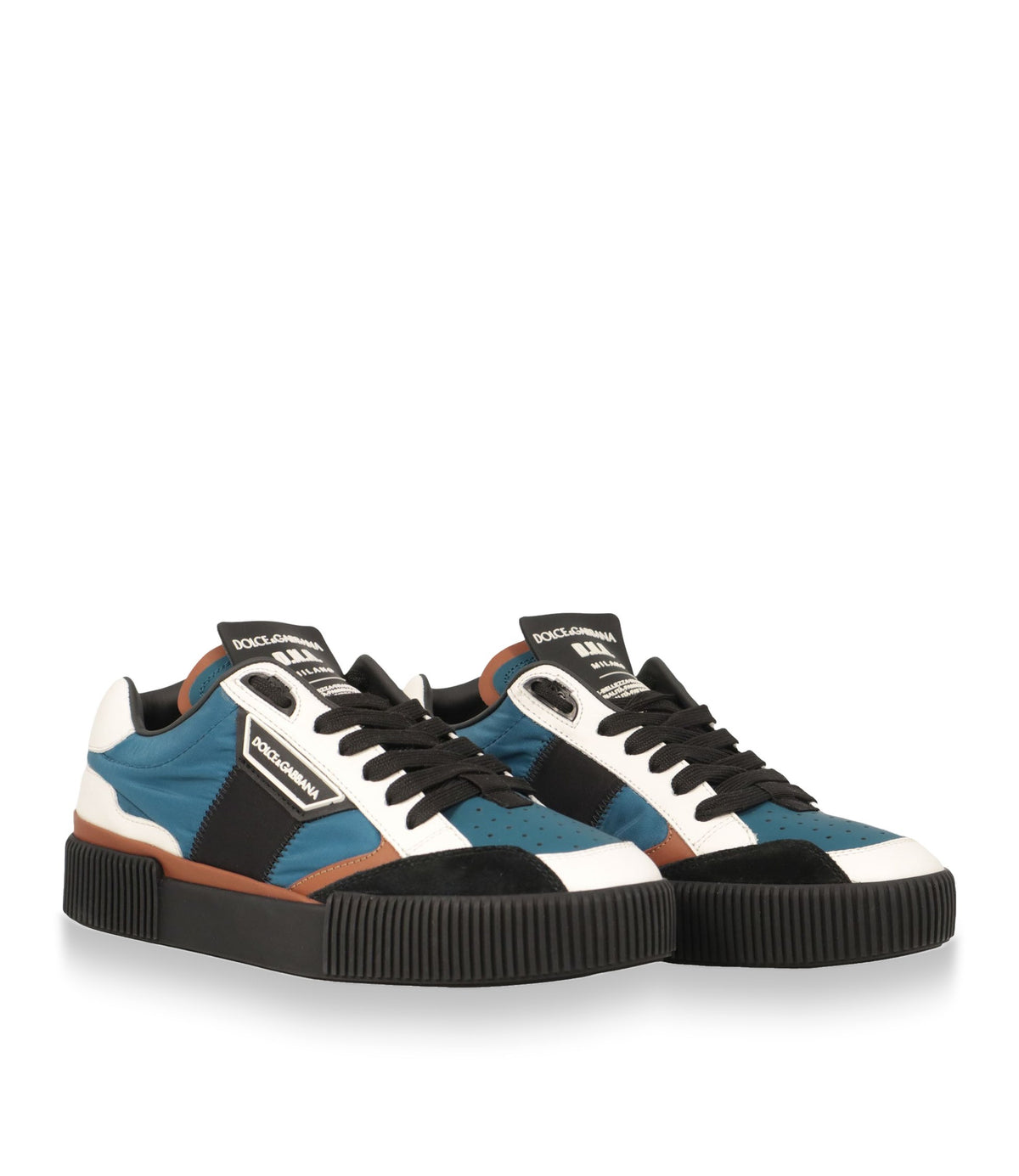 Dolce & Gabbana Sneaker Größe 39 blau schwarz weiß Leder Textil