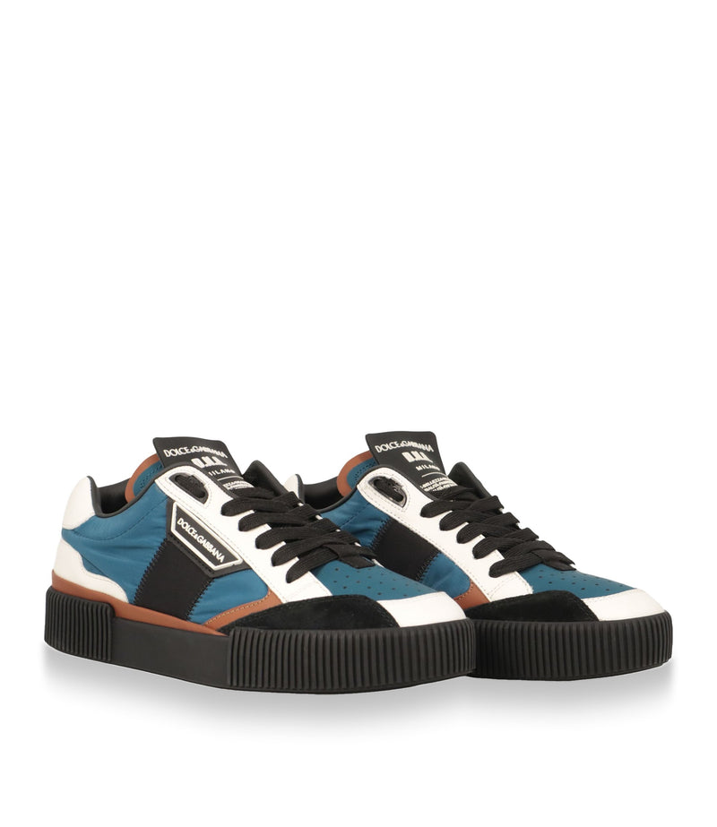 Dolce & Gabbana Sneaker Größe 39 blau schwarz weiß Leder Textil