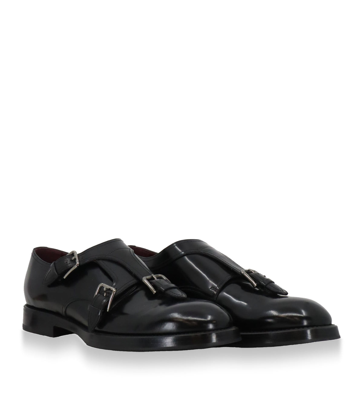Dolce & Gabbana Double Monkstrap schwarz Leder Größe 43