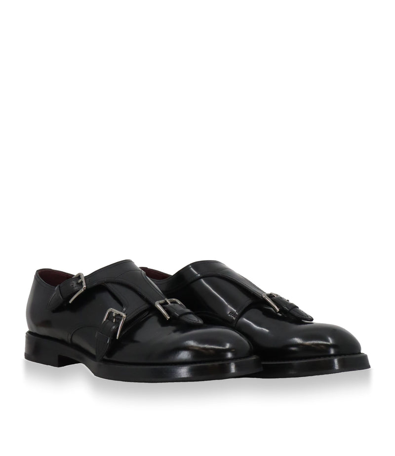 Dolce & Gabbana Double Monkstrap schwarz Leder Größe 43