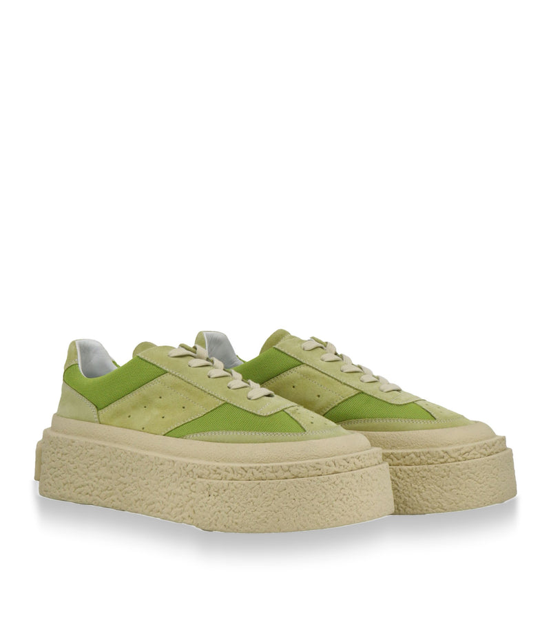 Maison Margiela Plateau Sneaker Größe 37 in Grün aus Veloursleder und Mesh.