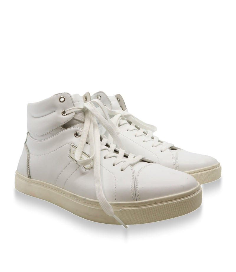 Weiße Dolce & Gabbana High-Top Sneaker aus Leder für Herren