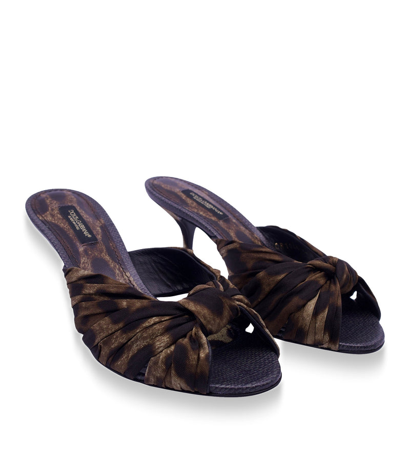 Dolce & Gabbana Sandalen Größe 36 mit Animal-Print und Kitten Heel