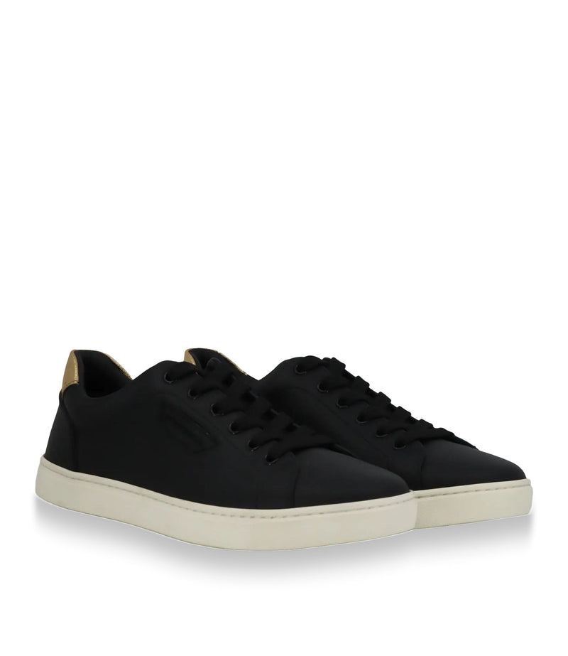 Dolce & Gabbana Sneaker schwarz gold Leder Größe 39