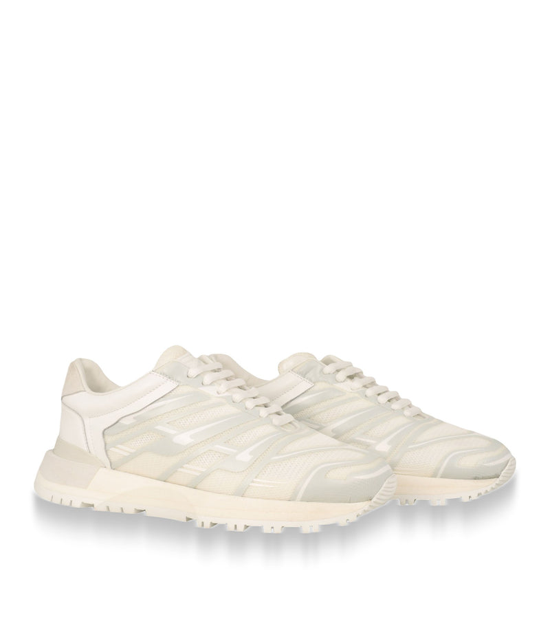 Maison Margiela Sneaker Größe 40 in Off-White aus Mesh und Leder