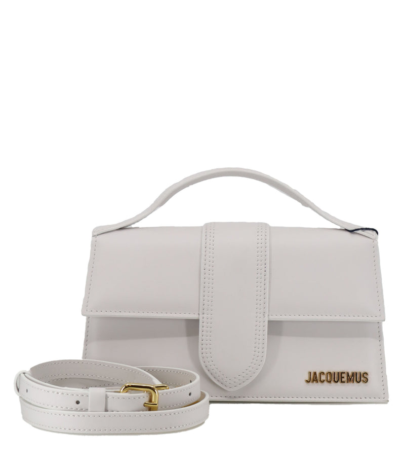 Jacquemus Handtasche Weiß aus Leder mit goldfarbenem Logo