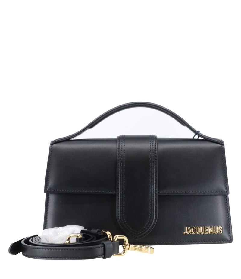 Jacquemus Handtasche Schwarz aus Glattleder mit Goldlogo