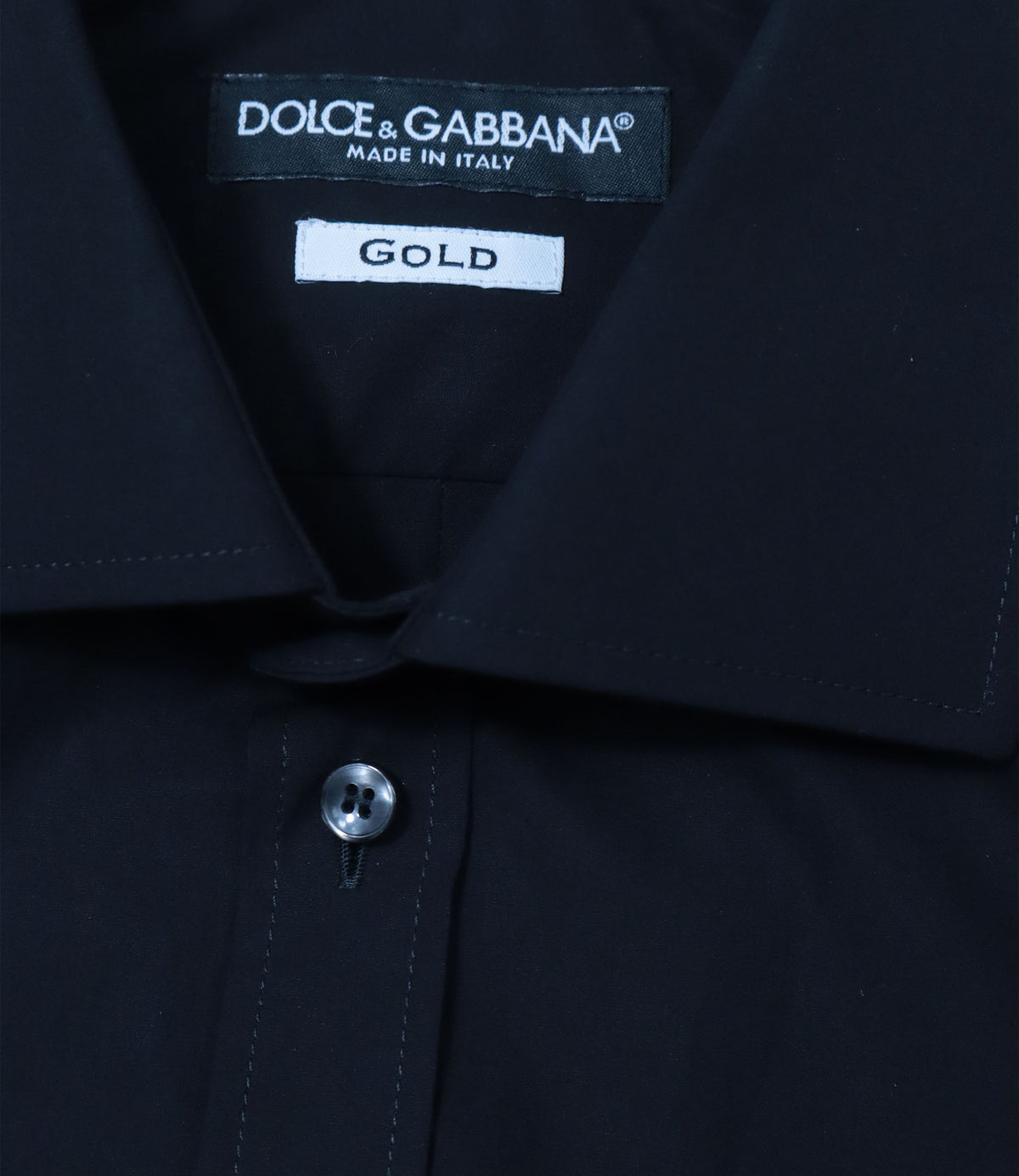 Dolce & Gabbana Herrenhemd aus Baumwolle in Dunkelblau Größe IT 40