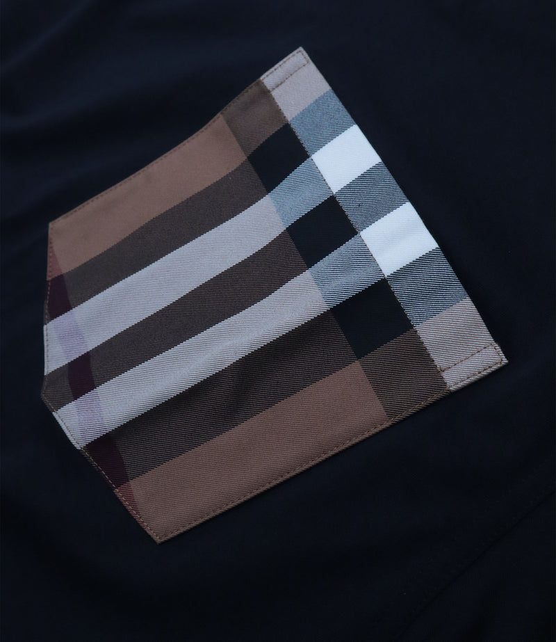 Burberry T-Shirt dunkelblau mit Karotasche Baumwolle Größe M