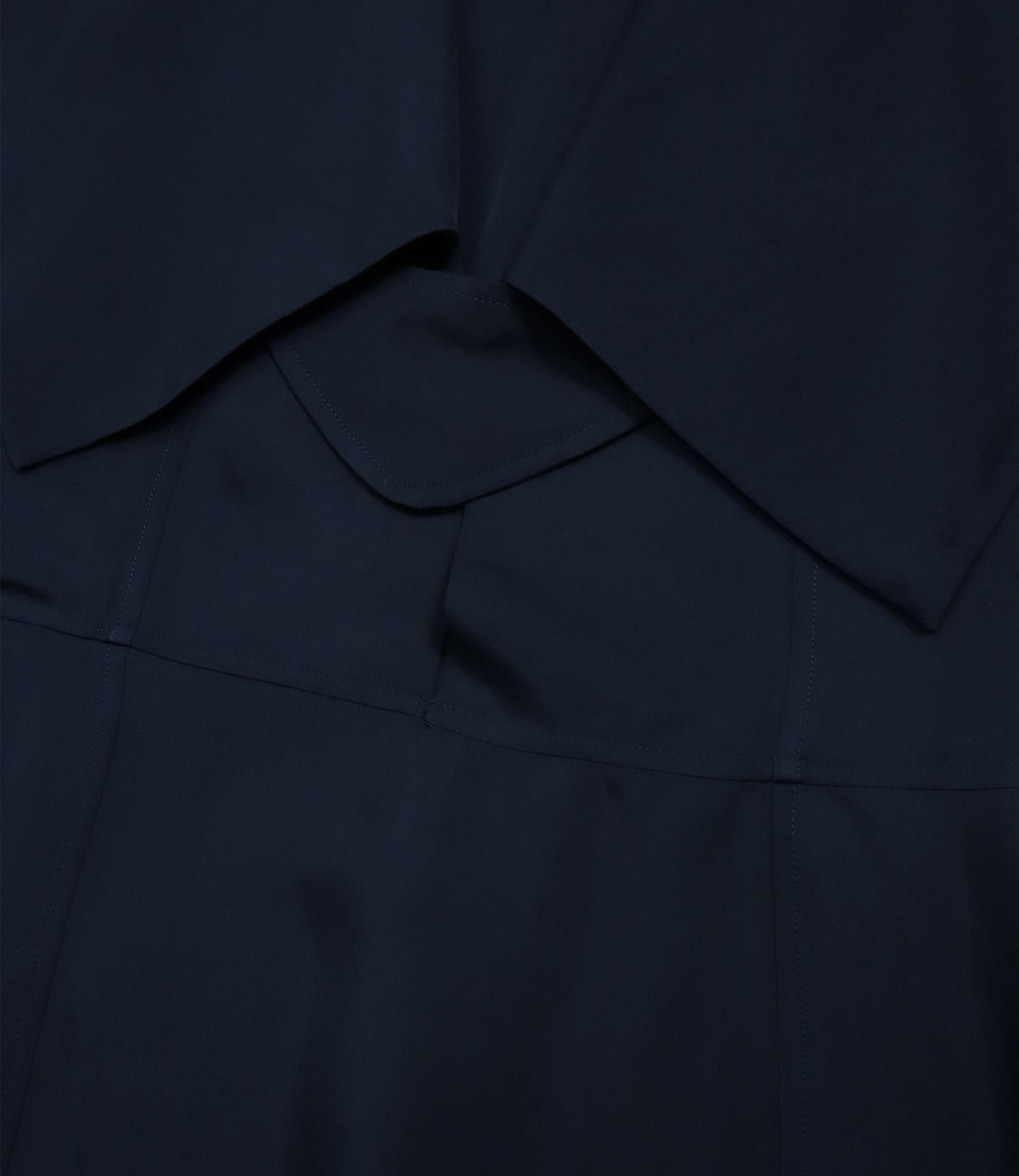 Jil Sander Damenkleid Größe 34 in Navy-Blau mit oversized Kragen aus Italien