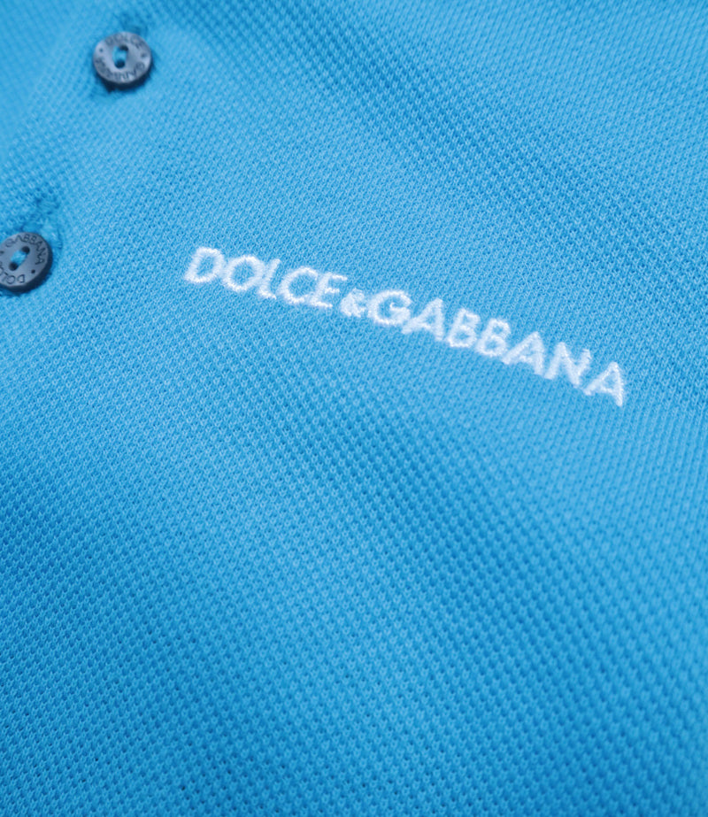 Dolce & Gabbana Baby Strampler hellblau aus Baumwolle Größe 3–6 Monate