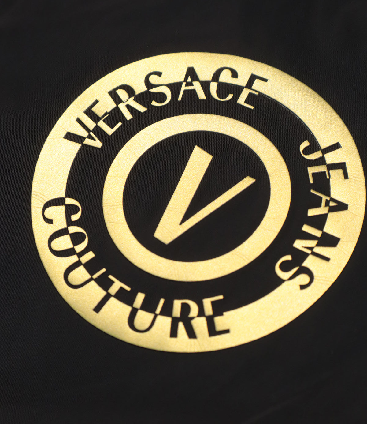Versace Jeans Couture Bomberjacke schwarz gold mit Barockmuster Größe 48