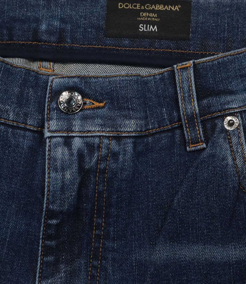 Dolce & Gabbana Slim Fit Jeans Blau Größe 58 Made in Italy