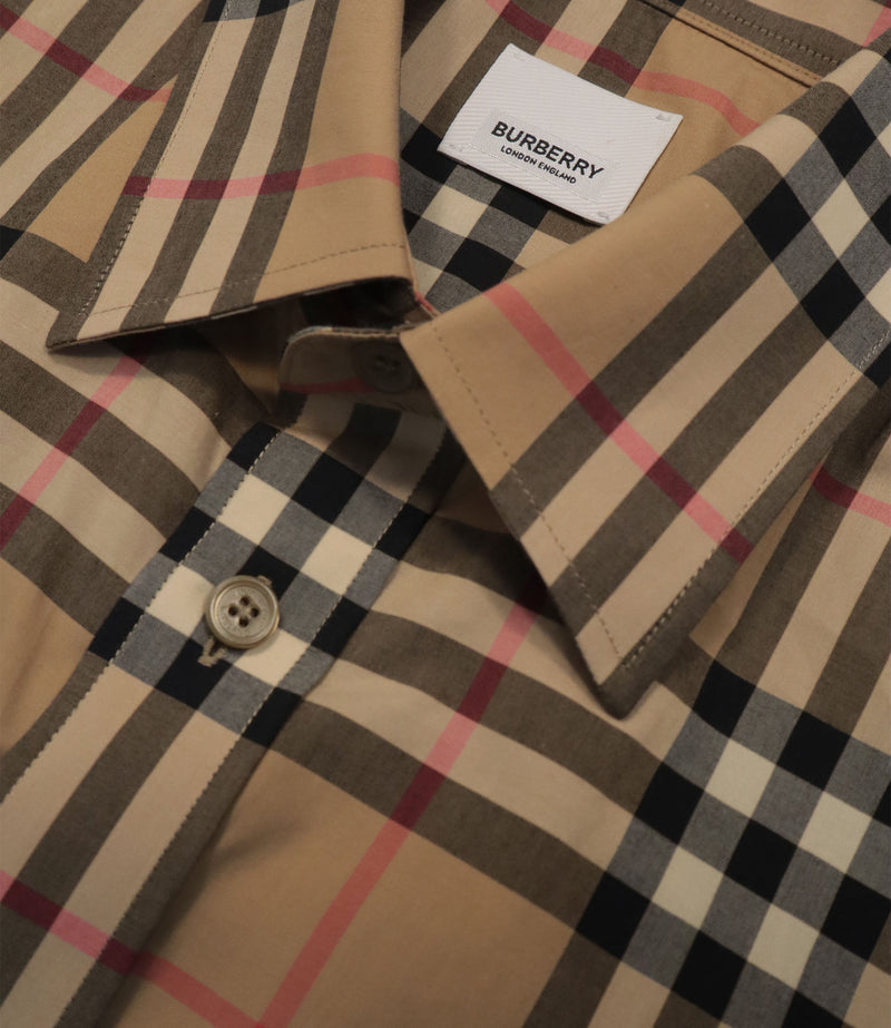 Burberry Hemd kariert beige Herren Größe M Luxus Designerhemd