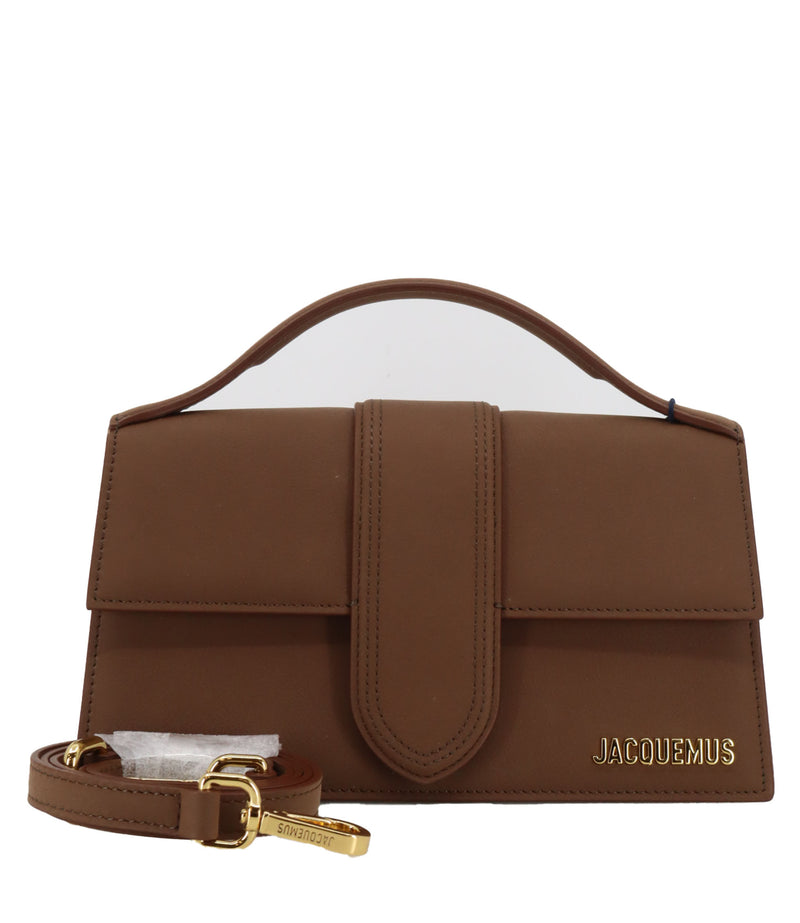 Jacquemus Handtasche Braun aus Leder mit Henkel und Logo vorne Designer Tasche