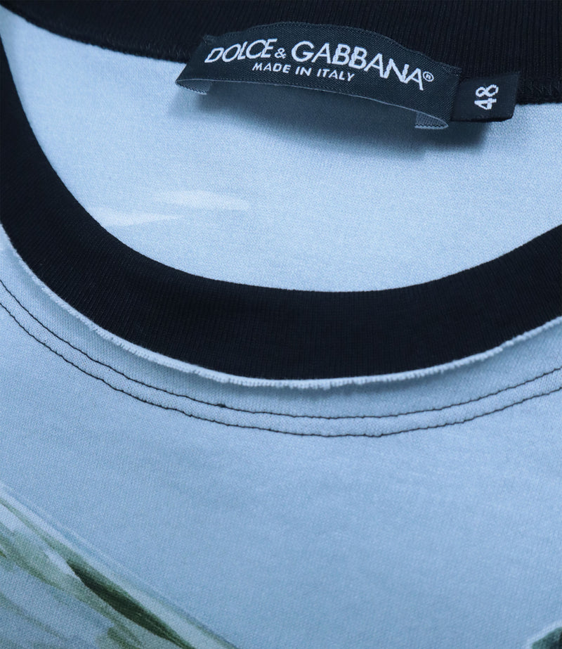 Dolce & Gabbana T-Shirt mit Taormina Print in Blau Multicolor Größe 48