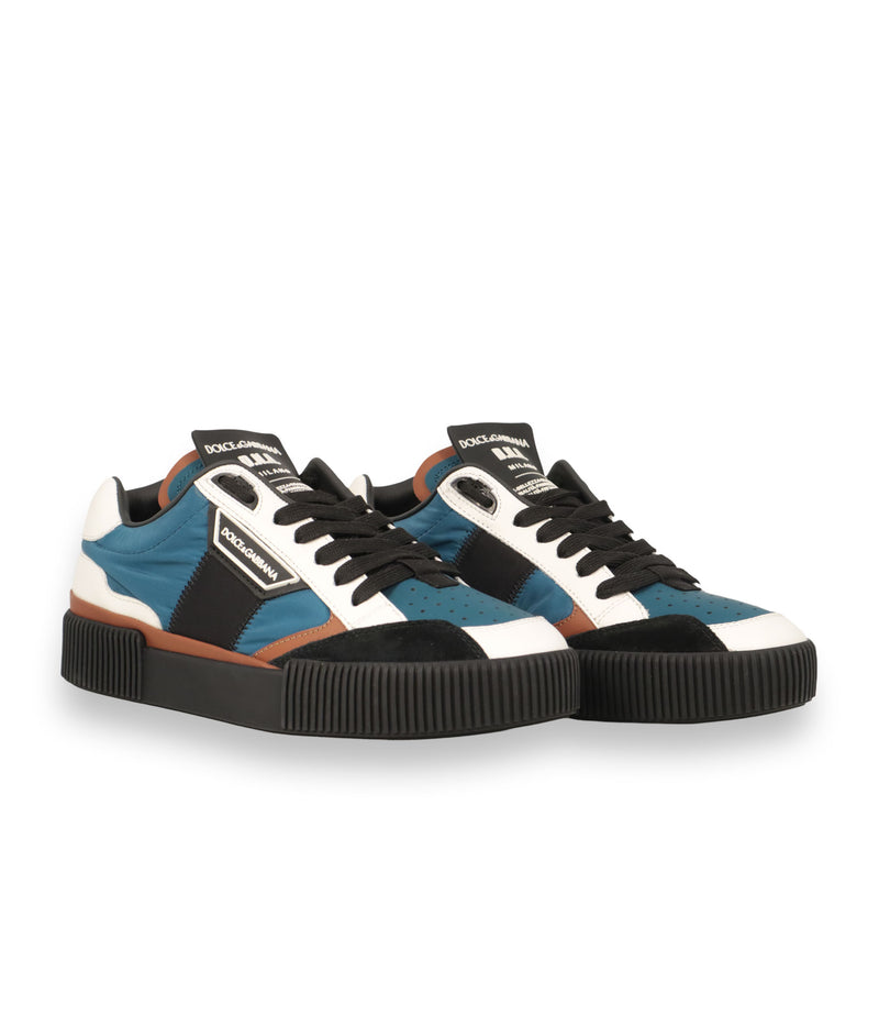 Dolce & Gabbana Sneaker Größe 39 blau schwarz weiß Leder Textil