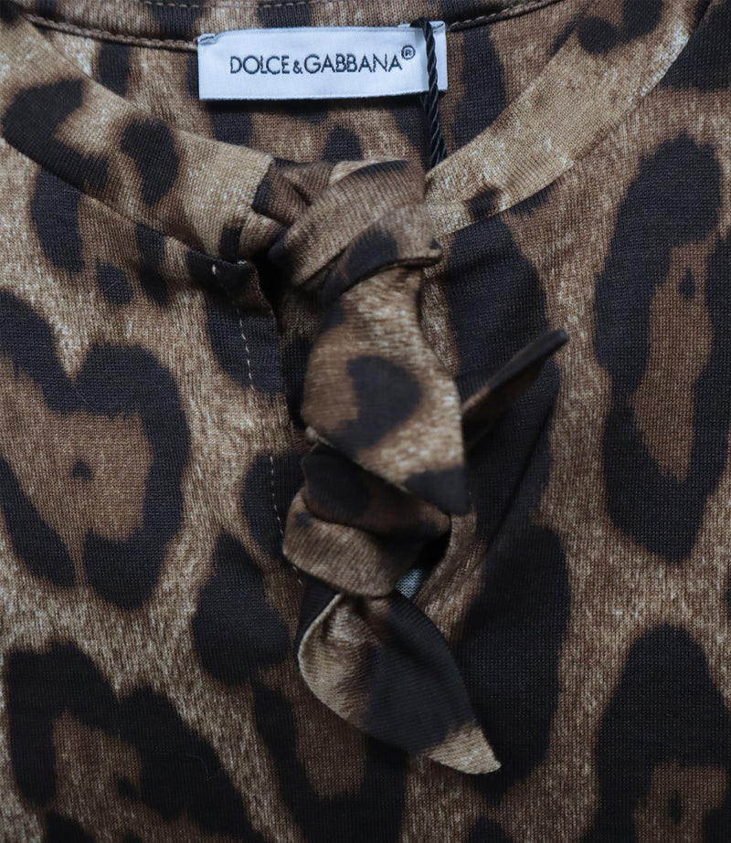 Dolce & Gabbana Top Größe 3 Jahre mit Leopardenmuster aus Baumwolle