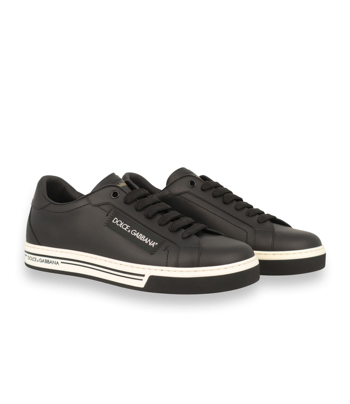 Dolce & Gabbana Sneaker schwarz aus Leder Größe 40 für Herren
