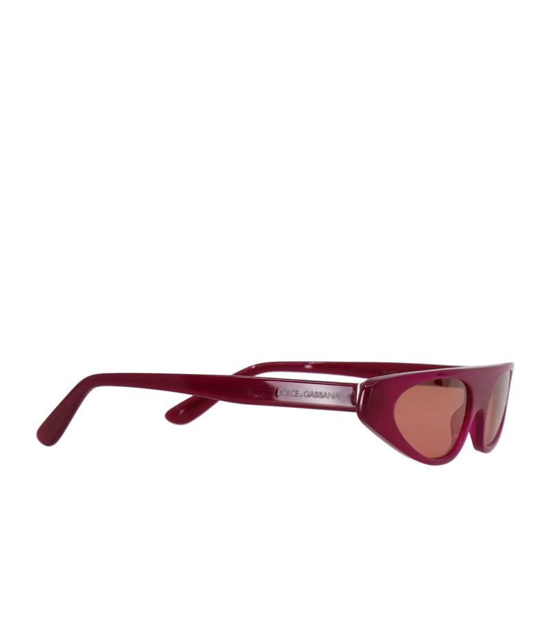 Dolce & Gabbana Sonnenbrille cat eye pink rosa schmal modern luxuriös Designer Accessoire