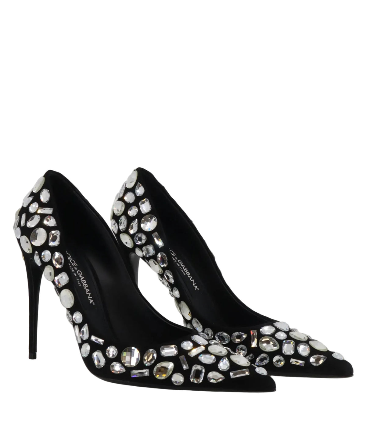 Dolce & Gabbana High Heels schwarz mit Kristallen Größe 39