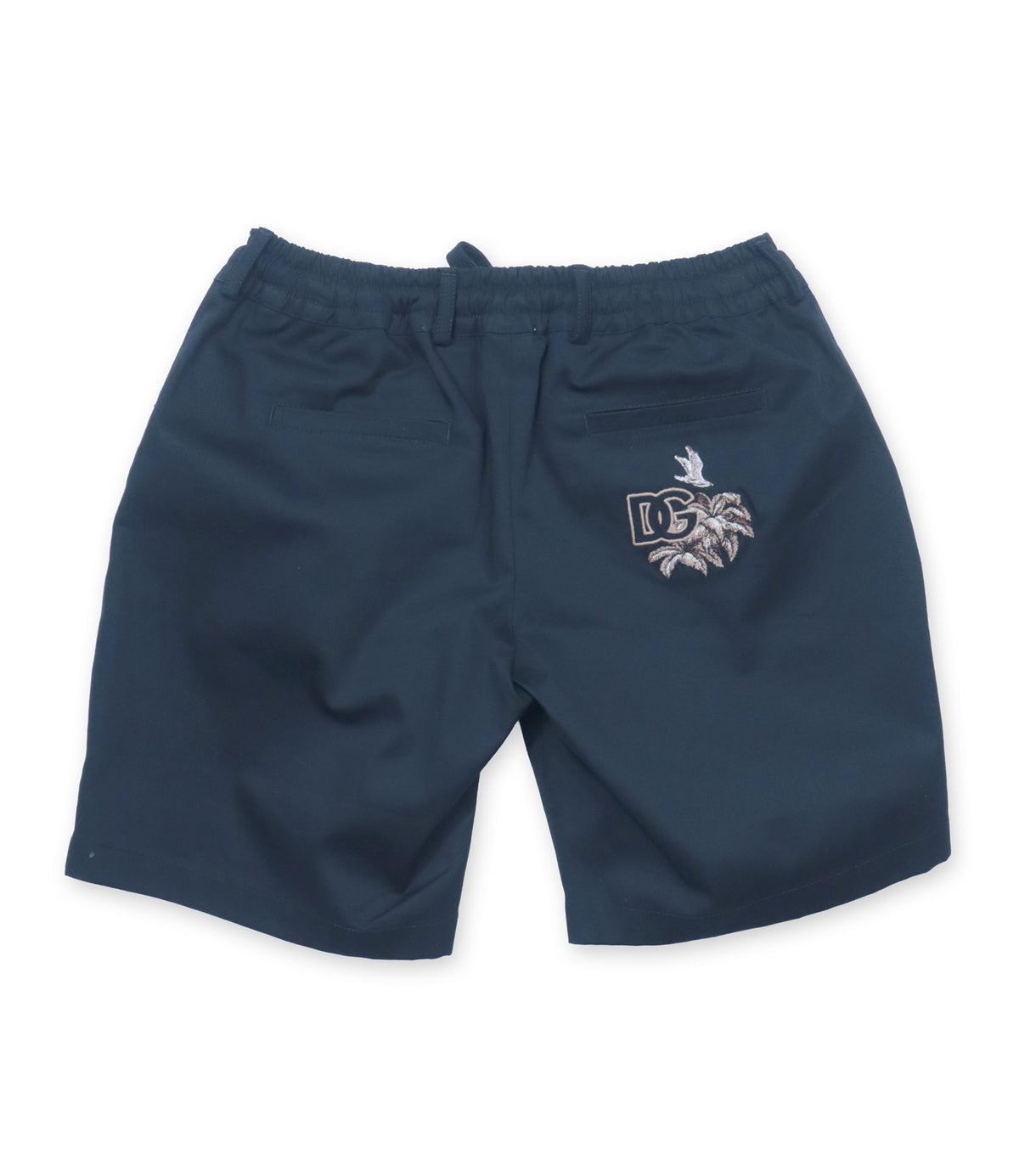 Dolce & Gabbana Shorts Navy aus Baumwollmix mit DG Logo Stickerei