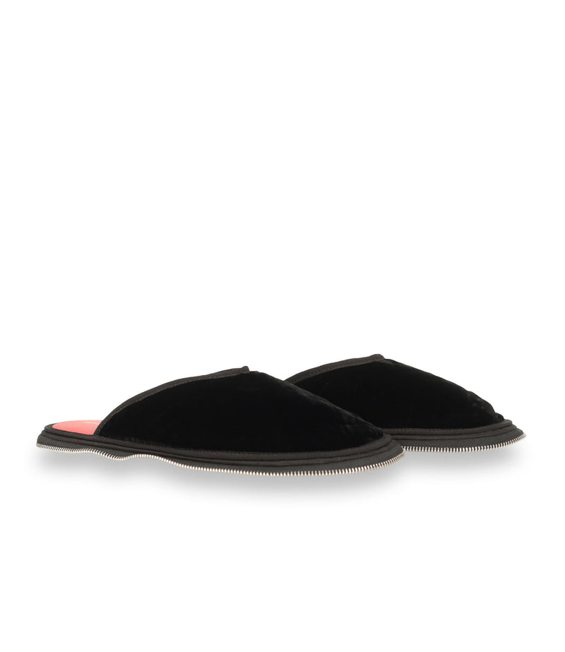 Maison Margiela schwarze Samt Hausschuhe Größe 43 mit Tabi-Sohle