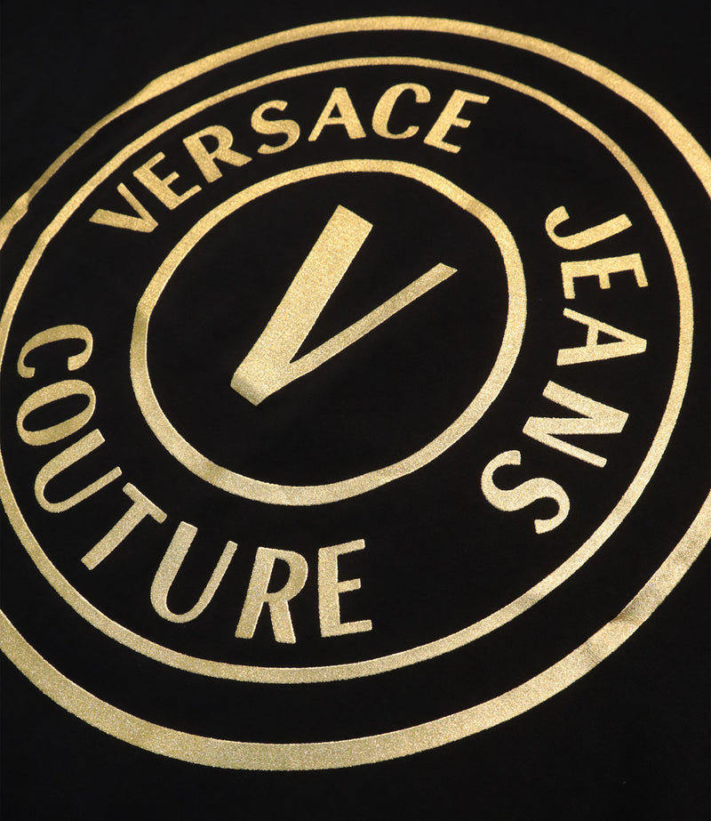 Versace Jeans Couture T-Shirt Schwarz Gold Herren XL Luxus Designer Shirt