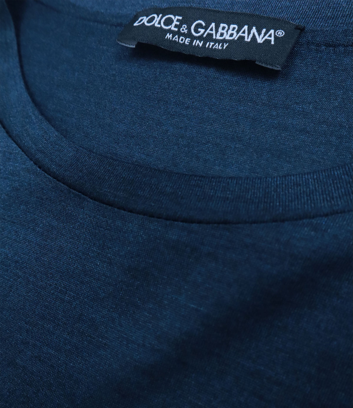 Dolce & Gabbana Herren T-Shirt aus Seide in Dunkelblau Größe M