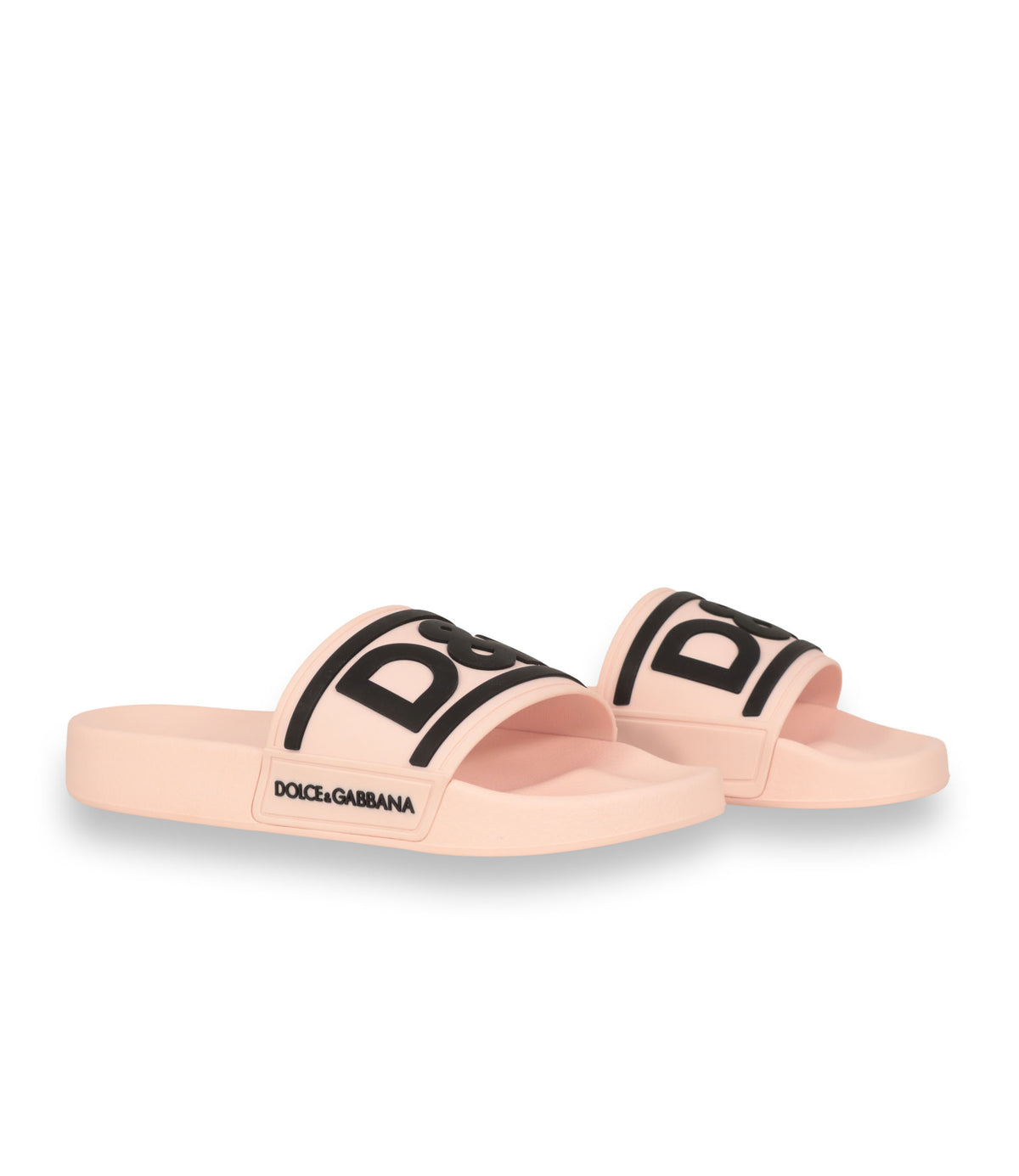 Dolce & Gabbana Slides Größe 37 Rosé mit Logo