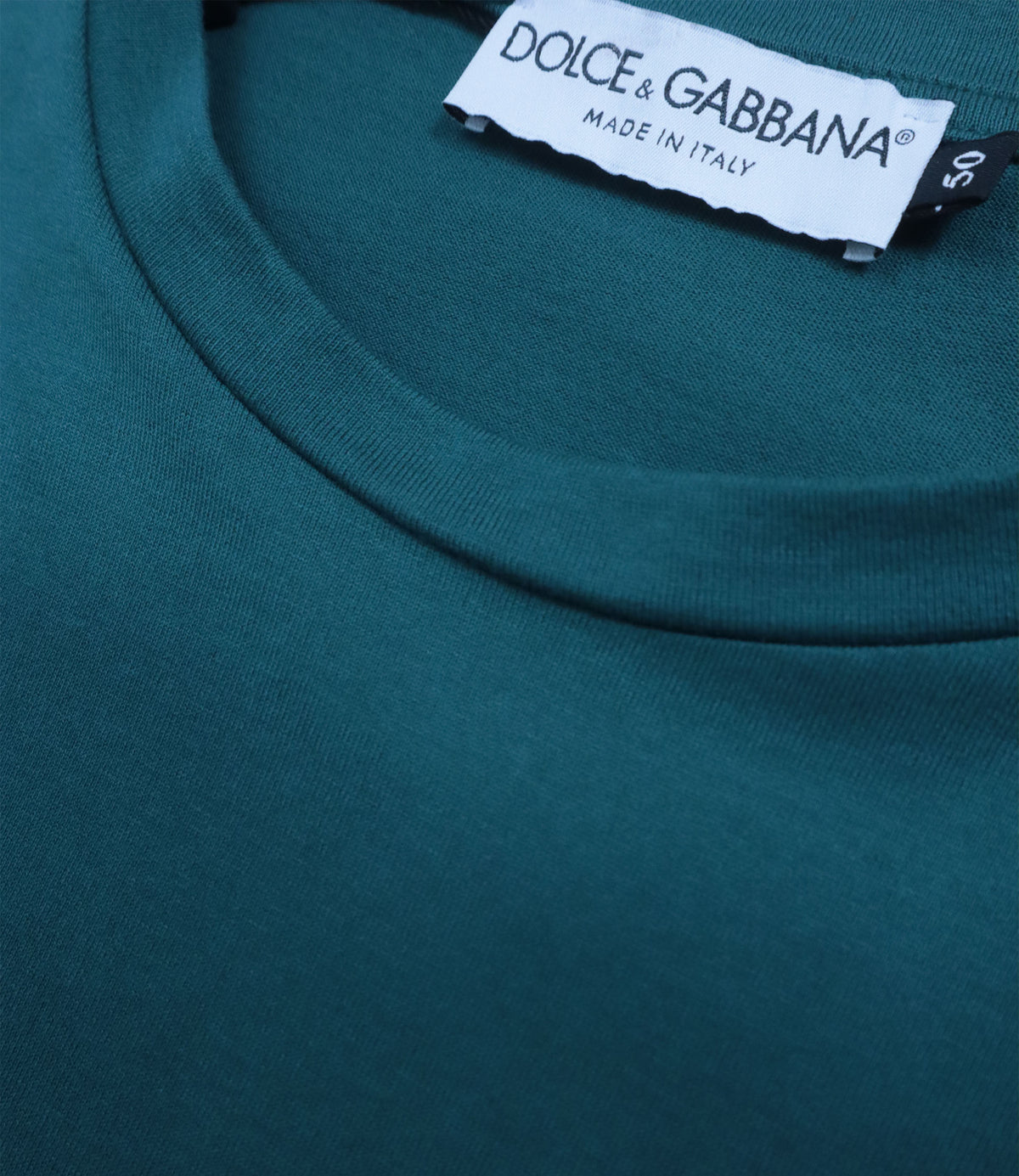 Dolce & Gabbana Herren T-Shirt petrolblau mit DG-Logo Größe 50