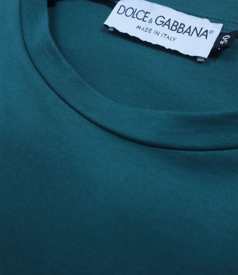 Dolce & Gabbana Herren T-Shirt petrolblau mit DG-Logo Größe 50