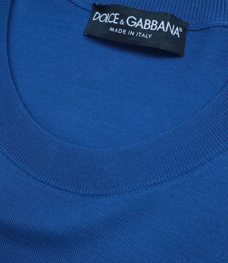 Dolce & Gabbana Pullover Größe 54 aus blauem Kaschmir im Sale
