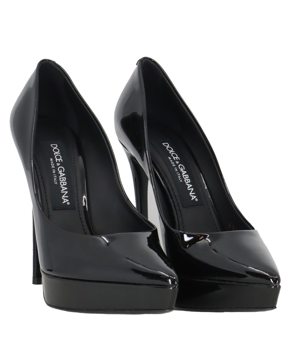 Dolce & Gabbana High Heels schwarz Lackleder Größe 38 elegante Pumps Luxus