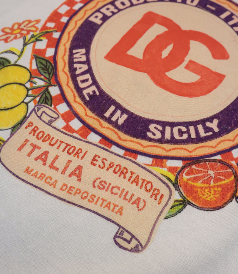 Dolce & Gabbana T-Shirt weiß Baumwolle Größe 38 mit Logo Print