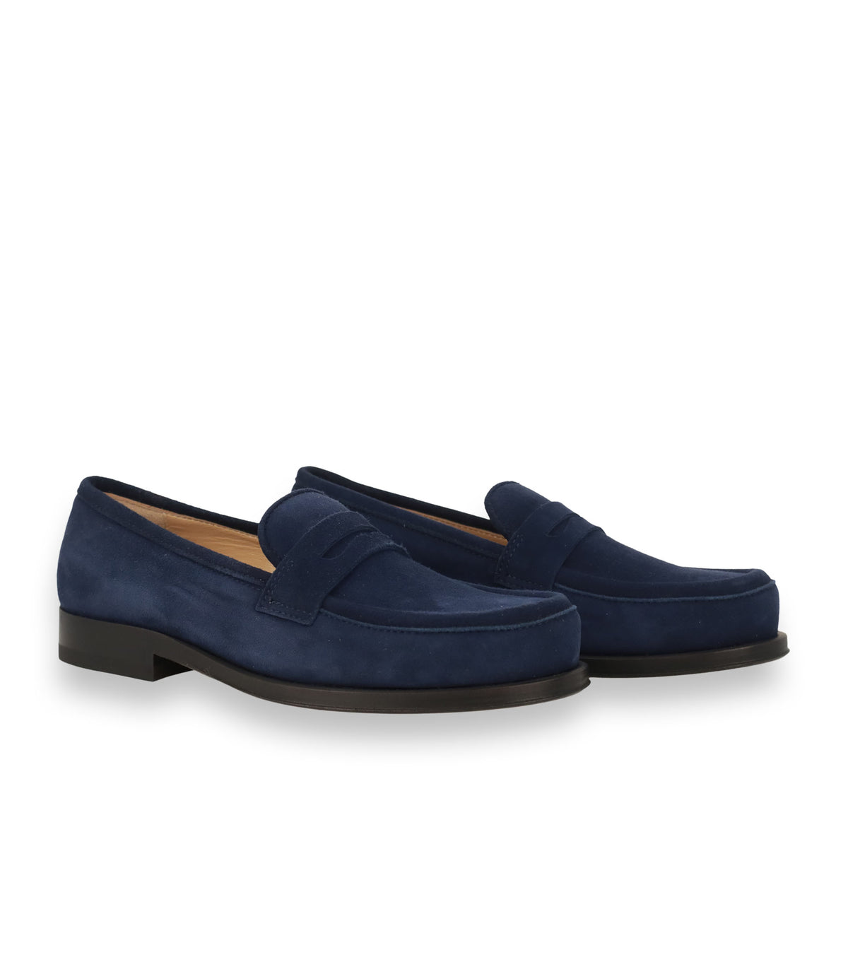 Sergio Rossi Damen Loafer Größe 35 aus dunkelblauem Veloursleder
