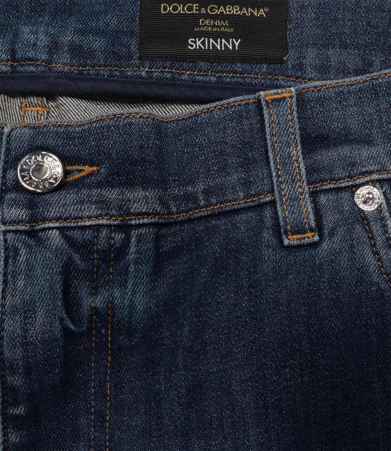 Dolce & Gabbana Skinny Jeans blau Herren Made in Italy Denim Jeans im Sale