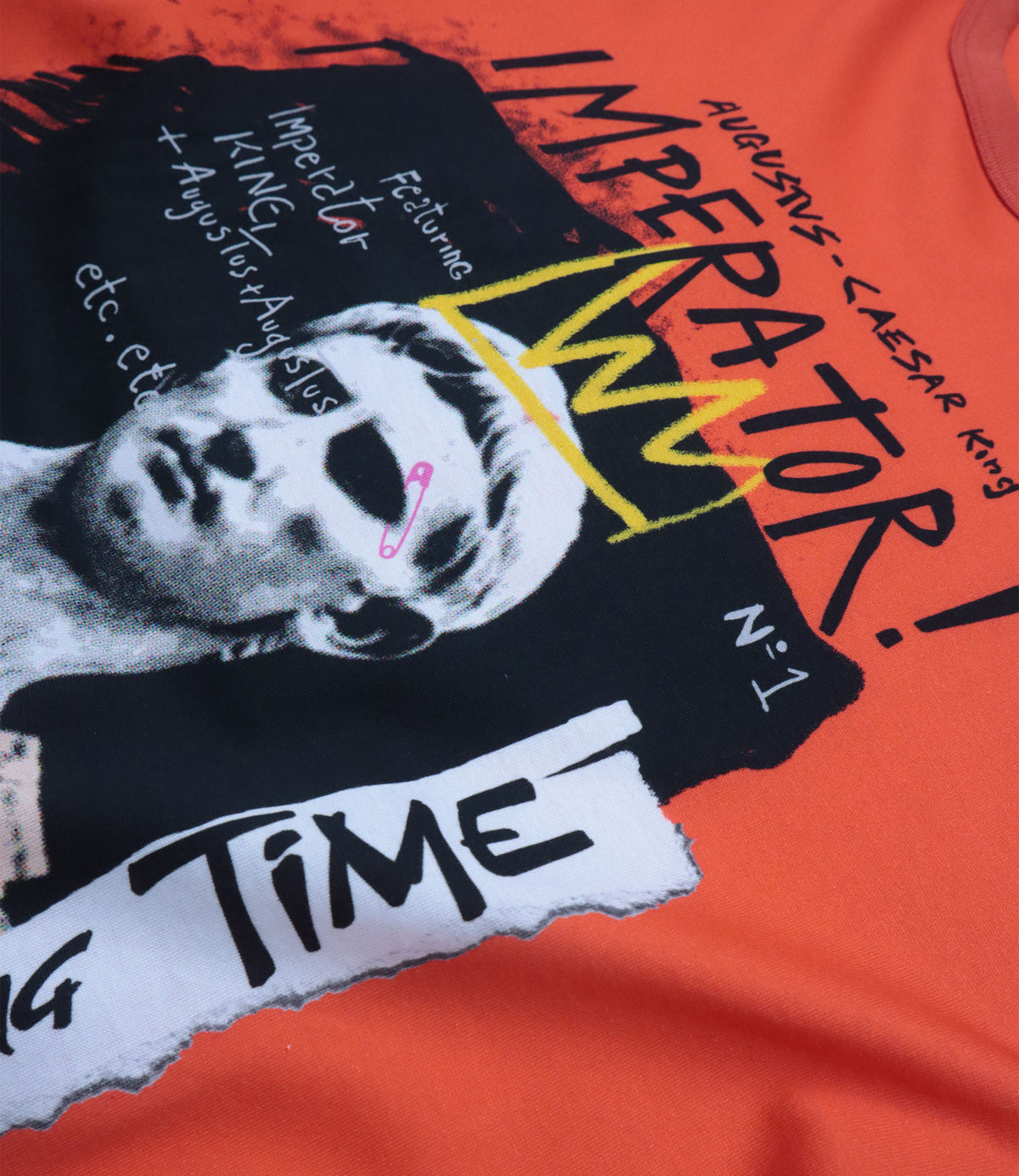 Dolce & Gabbana T-Shirt orange mit Print Baumwolle Größe 52