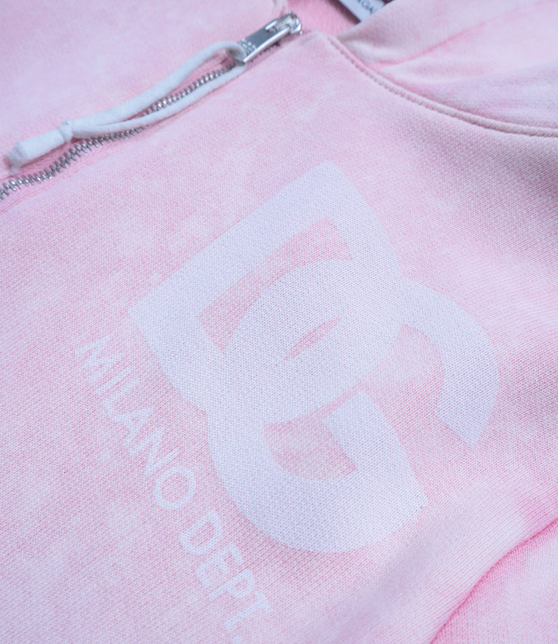 Dolce & Gabbana Hoodie Kinder Rosa Größe 6 Jahre mit Kapuze und Reißverschluss