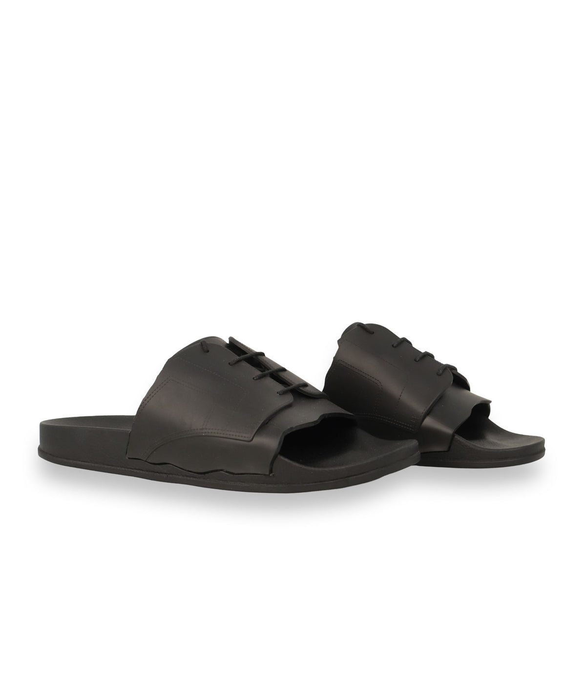 Maison Margiela schwarze Slides Herren Sandalen Größe 39 mit Schnürdetail