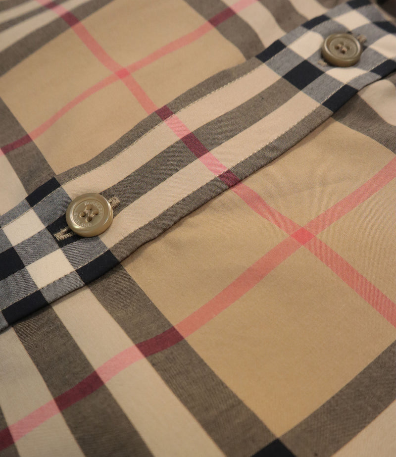 Burberry Hemd Beige Karomuster Größe M Herren Designerhemd