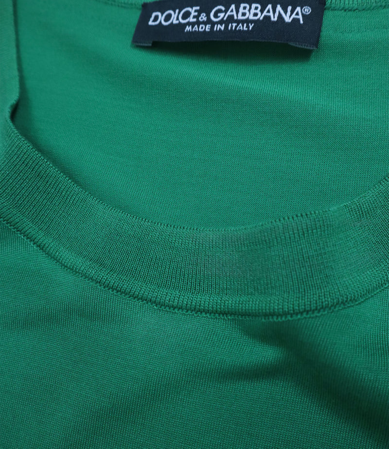 Dolce & Gabbana grünes Herren T-Shirt aus Baumwolle Größe 52