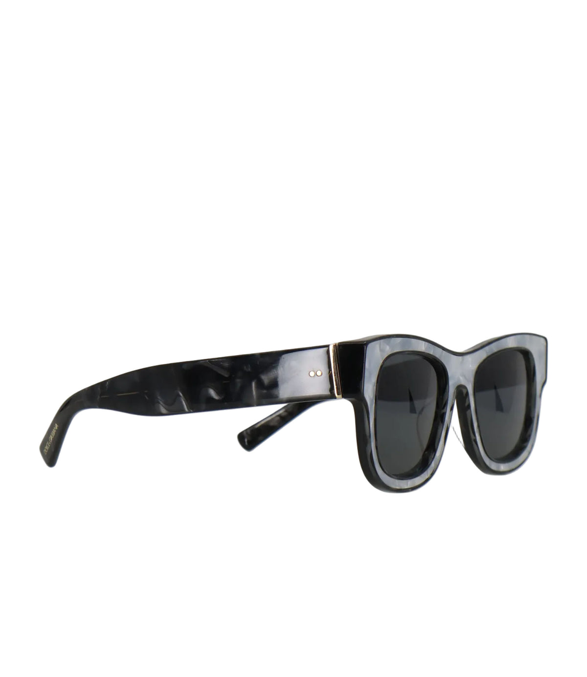 Dolce & Gabbana Sonnenbrille grau marmoriert schwarz elegant luxuriös Designer Accessoire