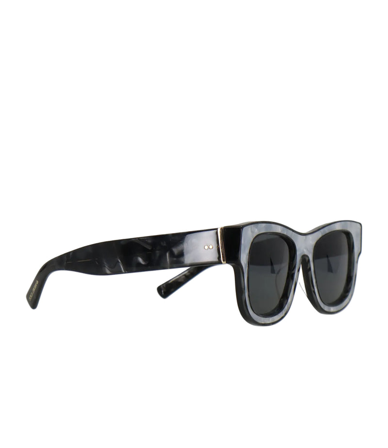 Dolce & Gabbana Sonnenbrille grau marmoriert schwarz elegant luxuriös Designer Accessoire