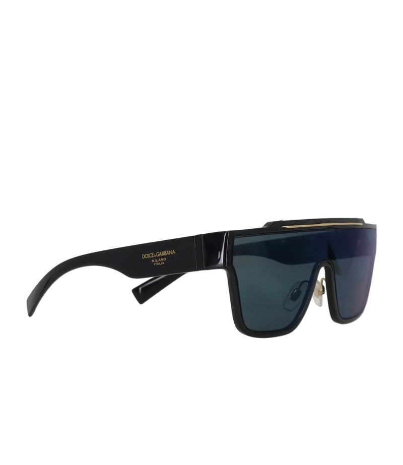 Dolce & Gabbana Sonnenbrille shield schwarz blau modern sportlich luxuriös Designer Accessoire