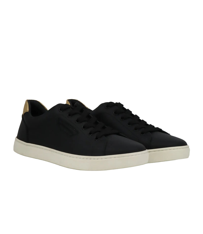 Dolce & Gabbana Sneaker schwarz gold Leder Größe 39