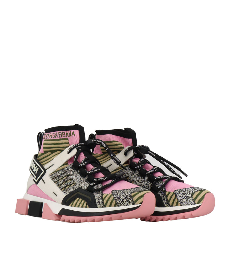 Dolce & Gabbana Sneaker Größe 41 rosa Designer Sneaker mit Logo und Mesh-Details