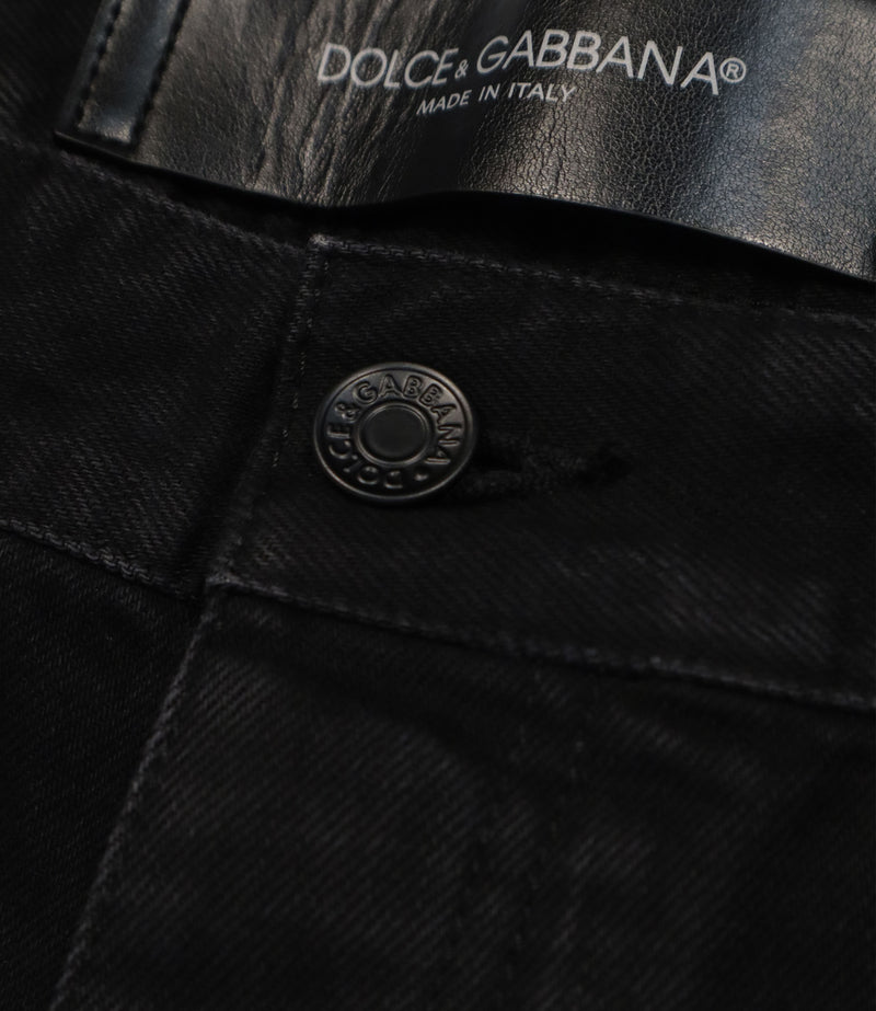 Dolce & Gabbana schwarze Herren Jeans mit Used-Effekten Größe 56 Made in Italy