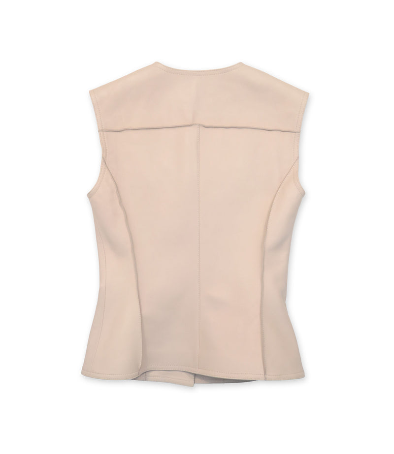 Dolce & Gabbana Lederweste Beige Größe 40 Damen Luxus Sale