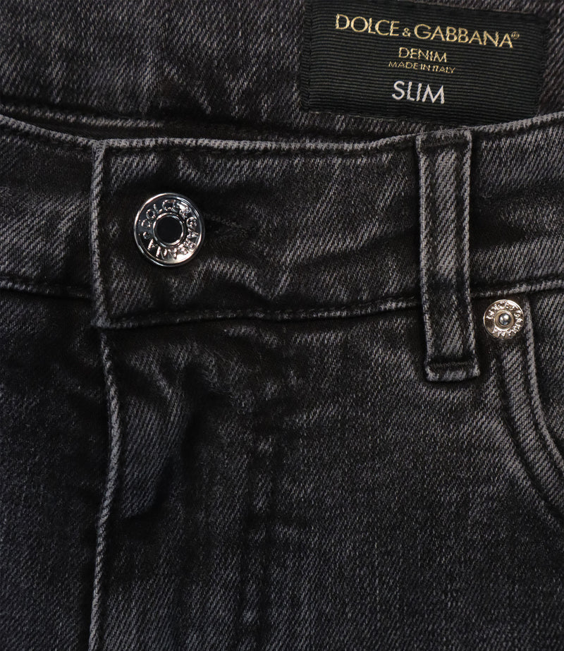 Dolce & Gabbana Jeans Größe 48 in Anthrazit aus Baumwoll-Stretch-Denim mit Slim-Fit-Schnitt und italienischer Verarbeitung.